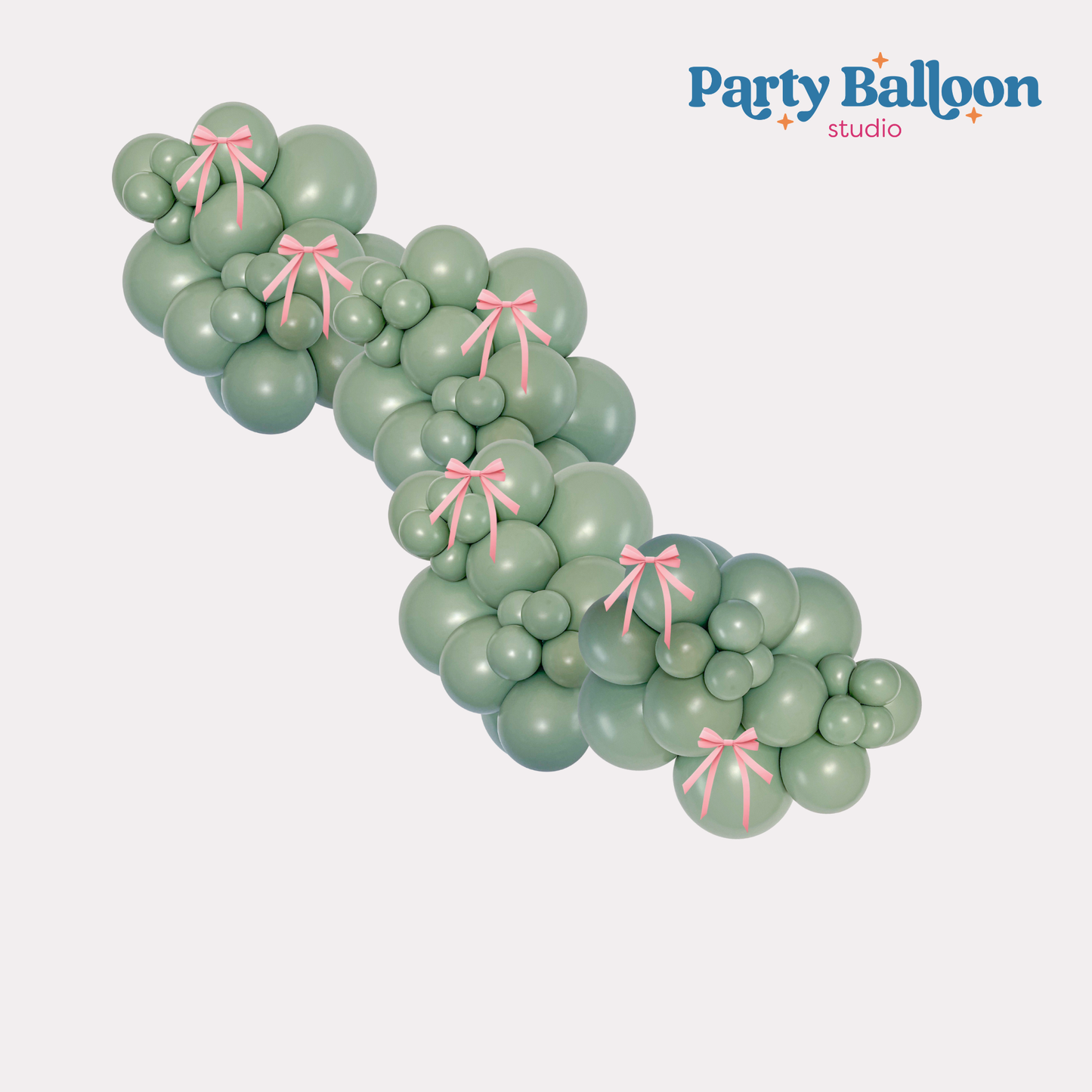 Birthday With Bows Balloon Garland