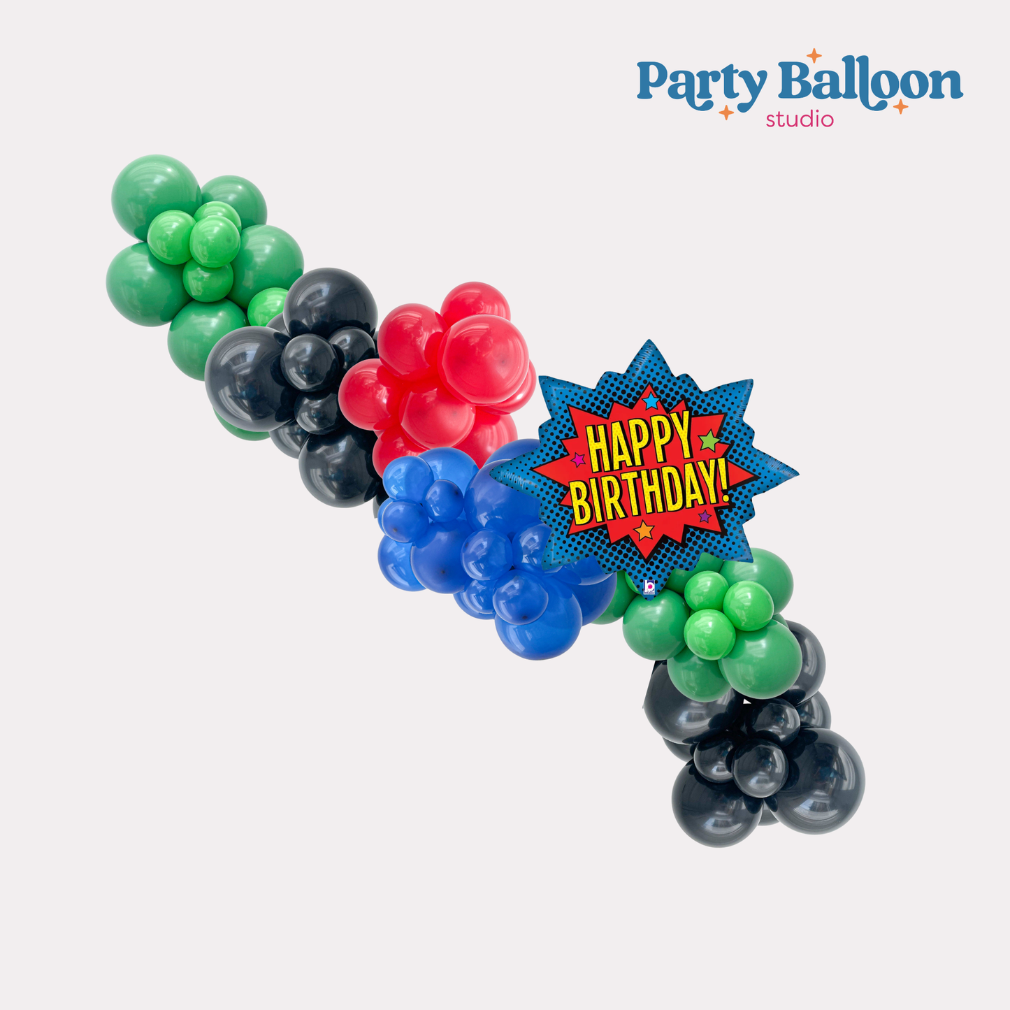 Super Birthday Bash Balloon Garland