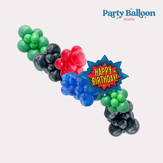 Super Birthday Bash Balloon Garland
